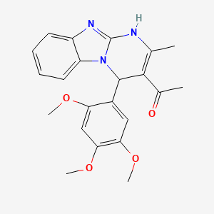 1-[2-Methyl-4-(2,4,5-trimethoxyphenyl)-1,4-dihydropyrimido[1,2-a]benzimidazol-3-yl]ethanone