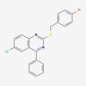 2-[(4-Bromobenzyl)sulfanyl]-6-chloro-4-phenylquinazoline