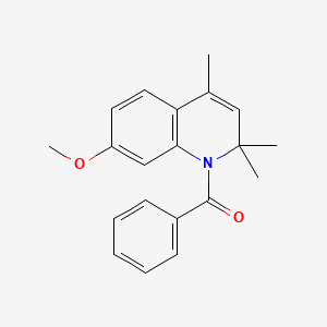 molecular formula C20H21NO2 B11187547 (7-methoxy-2,2,4-trimethylquinolin-1(2H)-yl)(phenyl)methanone 