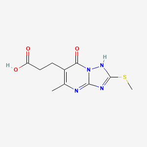 3-[5-Methyl-2-(methylsulfanyl)-7-oxo-4,7-dihydro[1,2,4]triazolo[1,5-a]pyrimidin-6-yl]propanoic acid