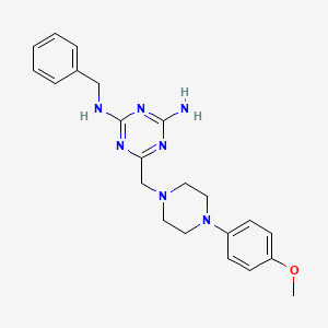 N-benzyl-6-{[4-(4-methoxyphenyl)piperazin-1-yl]methyl}-1,3,5-triazine-2,4-diamine