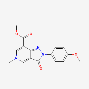 molecular formula C16H15N3O4 B11187600 methyl 2-(4-methoxyphenyl)-5-methyl-3-oxo-3,5-dihydro-2H-pyrazolo[4,3-c]pyridine-7-carboxylate 