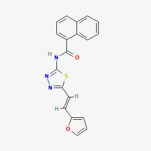 N-{5-[(E)-2-(Furan-2-YL)ethenyl]-1,3,4-thiadiazol-2-YL}naphthalene-1-carboxamide