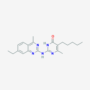 2-[(7-ethyl-4-methylquinazolin-2-yl)amino]-6-methyl-5-pentylpyrimidin-4(3H)-one