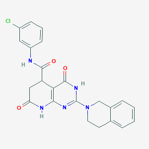 N-(3-chlorophenyl)-2-(3,4-dihydroisoquinolin-2(1H)-yl)-4,7-dioxo-3,4,5,6,7,8-hexahydropyrido[2,3-d]pyrimidine-5-carboxamide