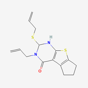 3-allyl-2-(allylsulfanyl)-1,2,3,5,6,7-hexahydro-4H-cyclopenta[4,5]thieno[2,3-d]pyrimidin-4-one