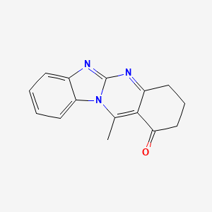 molecular formula C15H13N3O B11187674 12-methyl-3,4-dihydrobenzimidazo[2,1-b]quinazolin-1(2H)-one 