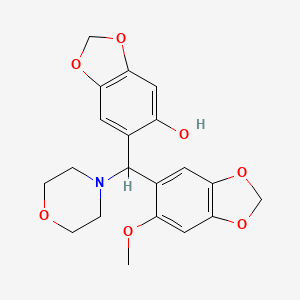 6-[(6-Methoxy-1,3-benzodioxol-5-yl)(morpholin-4-yl)methyl]-1,3-benzodioxol-5-ol