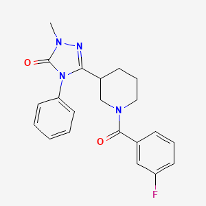 3-(1-(3-fluorobenzoyl)piperidin-3-yl)-1-methyl-4-phenyl-1H-1,2,4-triazol-5(4H)-one