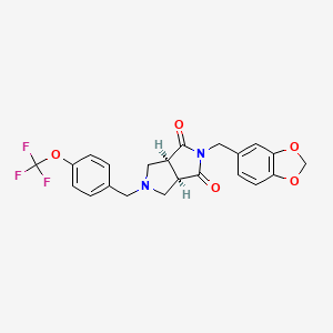 2-[(2H-1,3-Benzodioxol-5-YL)methyl]-5-{[4-(trifluoromethoxy)phenyl]methyl}-octahydropyrrolo[3,4-C]pyrrole-1,3-dione