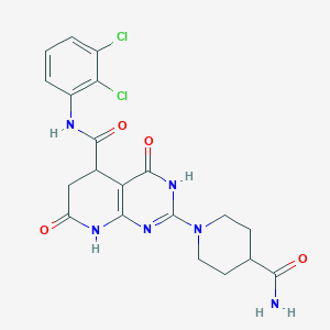 2-(4-carbamoylpiperidin-1-yl)-N-(2,3-dichlorophenyl)-4,7-dioxo-3,4,5,6,7,8-hexahydropyrido[2,3-d]pyrimidine-5-carboxamide