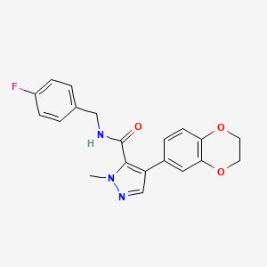 4-(2,3-dihydro-1,4-benzodioxin-6-yl)-N-(4-fluorobenzyl)-1-methyl-1H-pyrazole-5-carboxamide