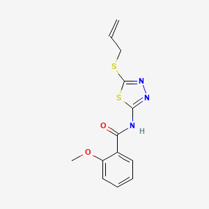 2-methoxy-N-[5-(prop-2-en-1-ylsulfanyl)-1,3,4-thiadiazol-2-yl]benzamide