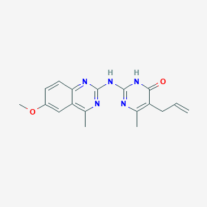 molecular formula C18H19N5O2 B11187784 2-[(6-methoxy-4-methylquinazolin-2-yl)amino]-6-methyl-5-(prop-2-en-1-yl)pyrimidin-4(3H)-one 