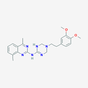 N-{5-[2-(3,4-dimethoxyphenyl)ethyl]-1,4,5,6-tetrahydro-1,3,5-triazin-2-yl}-4,8-dimethylquinazolin-2-amine