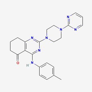 4-[(4-methylphenyl)amino]-2-[4-(pyrimidin-2-yl)piperazin-1-yl]-7,8-dihydroquinazolin-5(6H)-one