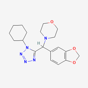 4-[1,3-benzodioxol-5-yl(1-cyclohexyl-1H-tetrazol-5-yl)methyl]morpholine