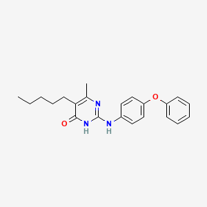 6-methyl-5-pentyl-2-[(4-phenoxyphenyl)amino]pyrimidin-4(3H)-one