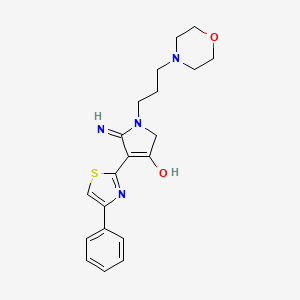 5-amino-1-(3-morpholinopropyl)-4-(4-phenyl-1,3-thiazol-2-yl)-1,2-dihydro-3H-pyrrol-3-one