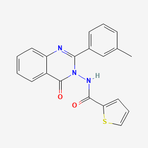 molecular formula C20H15N3O2S B11187843 N-[2-(3-methylphenyl)-4-oxoquinazolin-3-yl]thiophene-2-carboxamide 