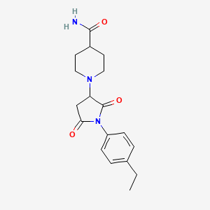 1-[1-(4-Ethylphenyl)-2,5-dioxopyrrolidin-3-yl]piperidine-4-carboxamide