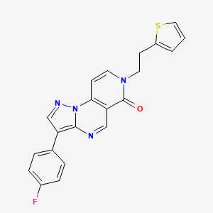 3-(4-fluorophenyl)-7-[2-(thiophen-2-yl)ethyl]pyrazolo[1,5-a]pyrido[3,4-e]pyrimidin-6(7H)-one