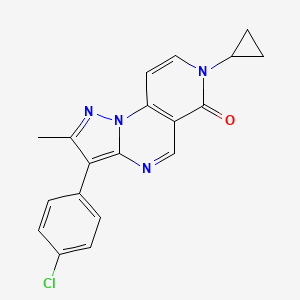 3-(4-chlorophenyl)-7-cyclopropyl-2-methylpyrazolo[1,5-a]pyrido[3,4-e]pyrimidin-6(7H)-one