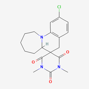 2-Chloro-1',5'-dimethyl-6A,7,8,9,10,11-hexahydro-5H-spiro[azepino[1,2-A]quinoline-6,3'-[1,5]diazinane]-2',4',6'-trione