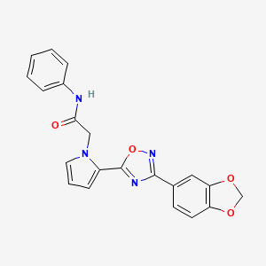 2-{2-[3-(1,3-benzodioxol-5-yl)-1,2,4-oxadiazol-5-yl]-1H-pyrrol-1-yl}-N-phenylacetamide