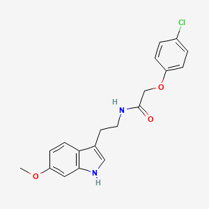 2-(4-chlorophenoxy)-N-[2-(6-methoxy-1H-indol-3-yl)ethyl]acetamide