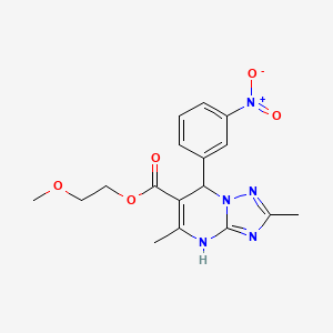 2-Methoxyethyl 2,5-dimethyl-7-(3-nitrophenyl)-4,7-dihydro[1,2,4]triazolo[1,5-a]pyrimidine-6-carboxylate