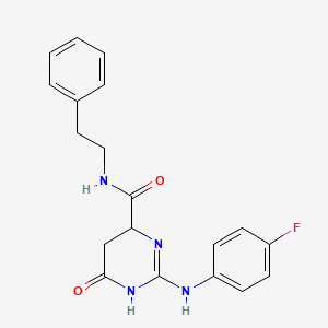 2-[(4-fluorophenyl)amino]-6-oxo-N-(2-phenylethyl)-3,4,5,6-tetrahydropyrimidine-4-carboxamide