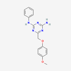 6-(4-Methoxy-phenoxymethyl)-N-phenyl-[1,3,5]triazine-2,4-diamine