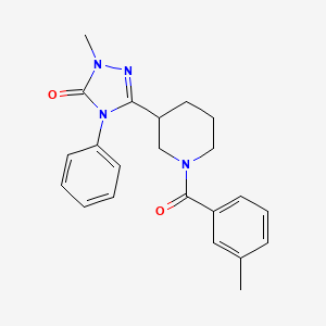 molecular formula C22H24N4O2 B11188019 2-methyl-5-[1-(3-methylbenzoyl)-3-piperidyl]-4-phenyl-2,4-dihydro-3H-1,2,4-triazol-3-one 