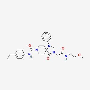 N-(4-Ethylphenyl)-3-{[(2-methoxyethyl)carbamoyl]methyl}-4-oxo-1-phenyl-1,3,8-triazaspiro[4.5]decane-8-carboxamide