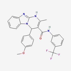 4-(4-methoxyphenyl)-2-methyl-N-[3-(trifluoromethyl)phenyl]-1,4-dihydropyrimido[1,2-a]benzimidazole-3-carboxamide