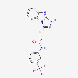 2-(9H-[1,2,4]triazolo[4,3-a]benzimidazol-3-ylsulfanyl)-N-[3-(trifluoromethyl)phenyl]acetamide