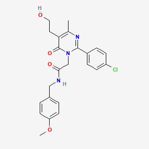 2-[2-(4-chlorophenyl)-5-(2-hydroxyethyl)-4-methyl-6-oxopyrimidin-1(6H)-yl]-N-(4-methoxybenzyl)acetamide