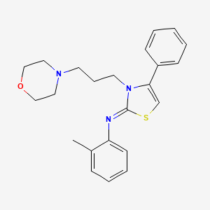 2-methyl-N-[(2Z)-3-[3-(morpholin-4-yl)propyl]-4-phenyl-1,3-thiazol-2(3H)-ylidene]aniline