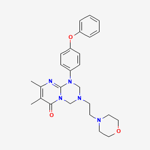 7,8-dimethyl-3-[2-(morpholin-4-yl)ethyl]-1-(4-phenoxyphenyl)-1,2,3,4-tetrahydro-6H-pyrimido[1,2-a][1,3,5]triazin-6-one