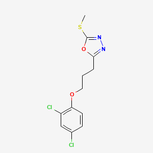 2-[3-(2,4-Dichlorophenoxy)propyl]-5-(methylsulfanyl)-1,3,4-oxadiazole