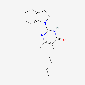 2-(2,3-dihydro-1H-indol-1-yl)-6-methyl-5-pentylpyrimidin-4(3H)-one