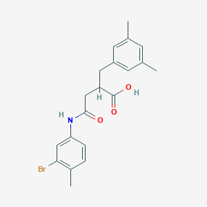 3-[(3-Bromo-4-methylphenyl)carbamoyl]-2-[(3,5-dimethylphenyl)methyl]propanoic acid