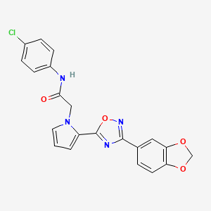 2-{2-[3-(1,3-benzodioxol-5-yl)-1,2,4-oxadiazol-5-yl]-1H-pyrrol-1-yl}-N-(4-chlorophenyl)acetamide