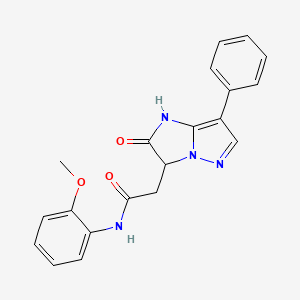 N-(2-methoxyphenyl)-2-(2-oxo-7-phenyl-2,3-dihydro-1H-imidazo[1,2-b]pyrazol-3-yl)acetamide