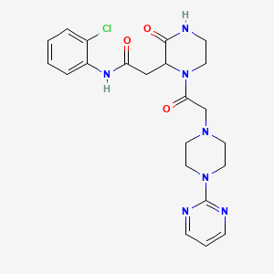 N-(2-chlorophenyl)-2-(3-oxo-1-{2-[4-(2-pyrimidinyl)piperazino]acetyl}-2-piperazinyl)acetamide