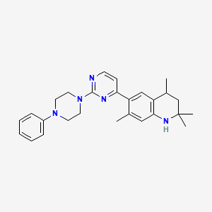 2,2,4,7-Tetramethyl-6-[2-(4-phenylpiperazin-1-yl)pyrimidin-4-yl]-1,2,3,4-tetrahydroquinoline