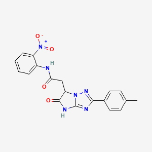 2-[2-(4-methylphenyl)-5-oxo-5,6-dihydro-4H-imidazo[1,2-b][1,2,4]triazol-6-yl]-N-(2-nitrophenyl)acetamide