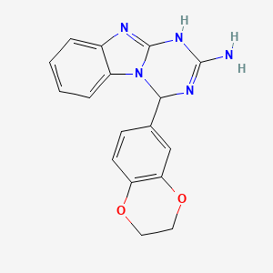 4-(2,3-Dihydro-1,4-benzodioxin-6-yl)-1,4-dihydro[1,3,5]triazino[1,2-a]benzimidazol-2-amine