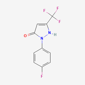 molecular formula C10H6F4N2O B11188241 1-(4-fluorophenyl)-3-(trifluoromethyl)-1H-pyrazol-5-ol 